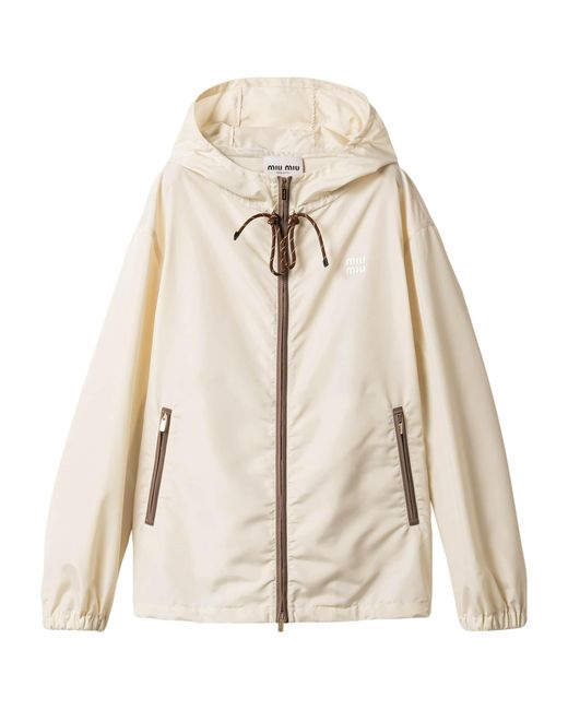 Miu Miu Natural Technical Hooded Jacket