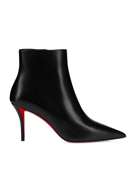 Christian Louboutin Black Miss Z Booty 80 Leather Boots