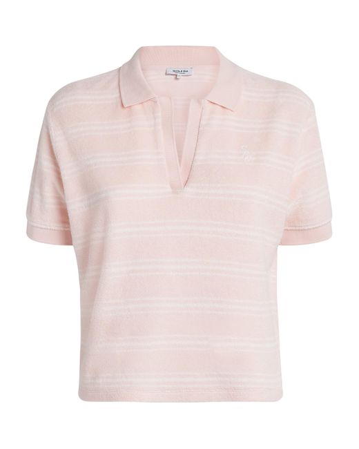 Sporty & Rich Pink Cotton Terry Polo Shirt