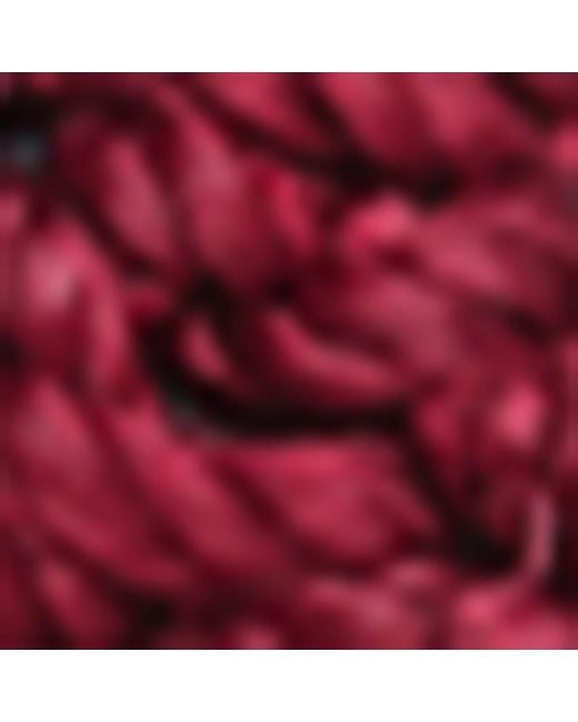 Alaïa Red Satin Crochet Ballet Flats