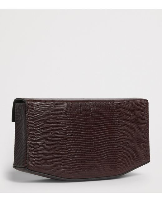 Totême  Brown Embossed-Leather Shoulder Bag