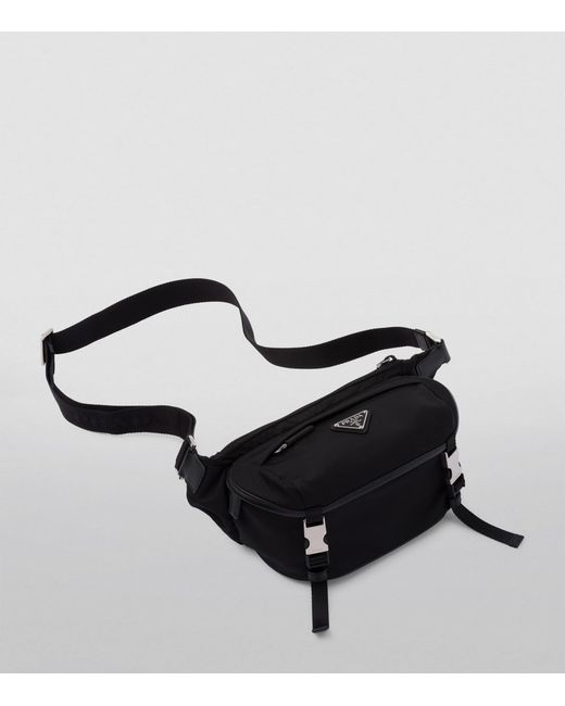 Prada Black Re-Nylon And Saffiano Leather Shoulder Bag for men