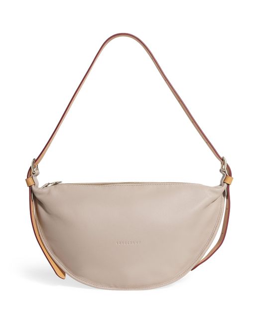 Longchamp Metallic Medium Leather Smoothie Half Cross-Body Bag