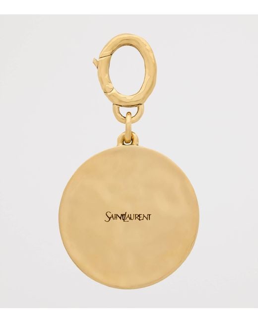 Saint Laurent Metallic Cassandre Medallion Charm