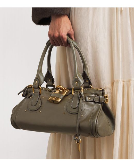 Chloé Brown Medium Leather Spin Tote Bag