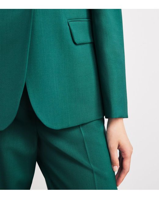 Weekend by Maxmara Green Virgin Wool Blazer