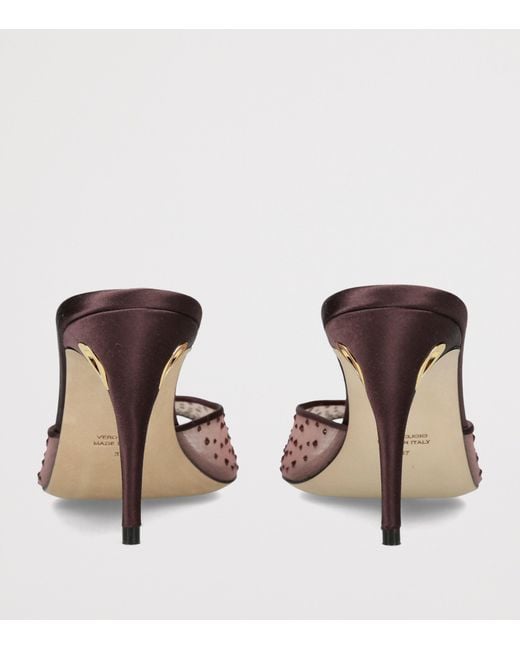 JENNIFER CHAMANDI Pink Lace Guido Mules 85