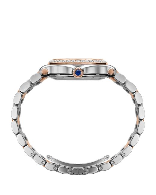 Chopard Metallic Stainless Steel And Diamond Happy Sport Automatic Watch