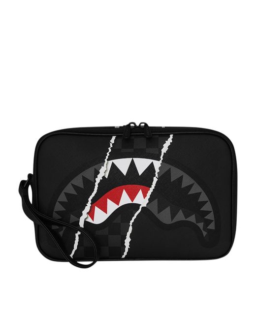 Sprayground Black Centre Rip Revealing Toiletries Bag