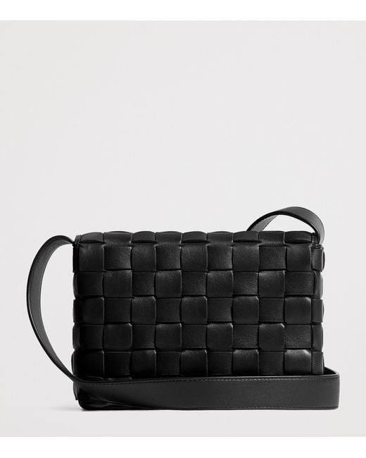 Bottega Veneta Black Leather Orto Messenger Bag for men