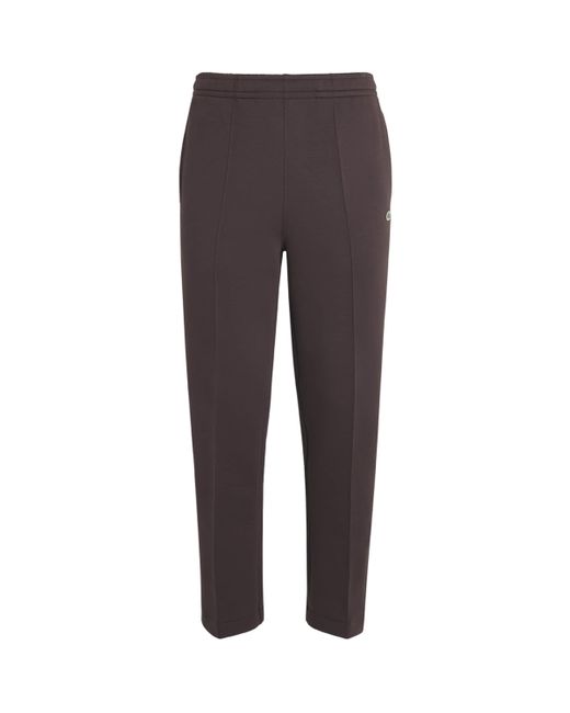 Lacoste Brown Cotton-Blend Side-Stripe Sweatpants for men