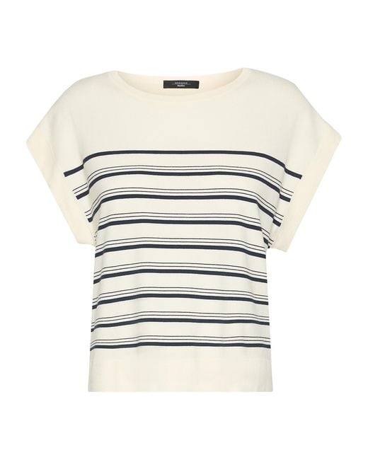 Weekend by Maxmara White Relaxed Stripe T-Shirt