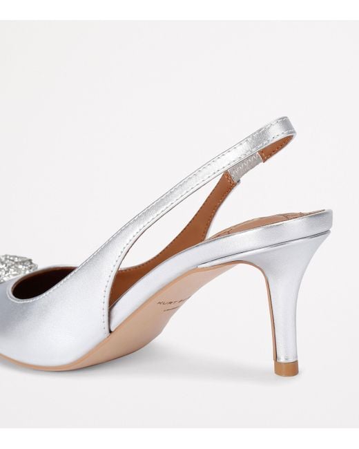 Kurt Geiger Metallic Leather Belgravia Slingback Pumps