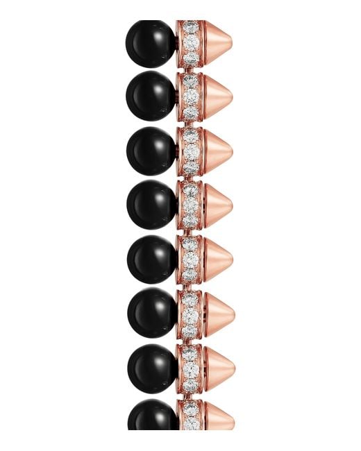 Cartier Metallic Diamond And Onyx Clash De Bracelet