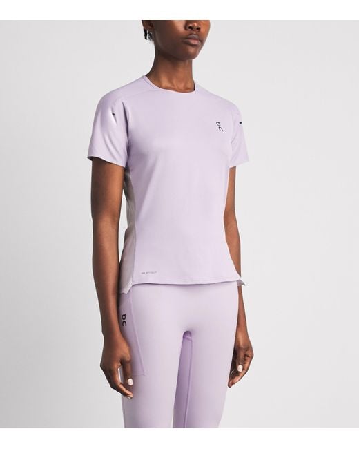 On Shoes Purple Performance T-Shirt