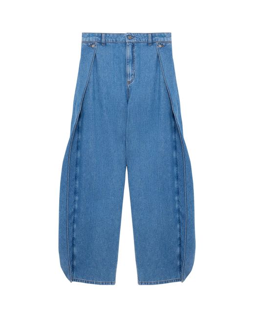 Loewe Blue Wrap Wide-Leg Jeans