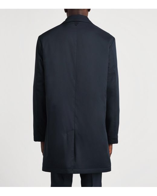 Canali Blue Technical Car Coat for men