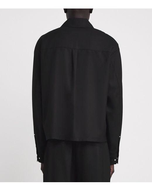 Represent Black Zip-Up Overshirt for men