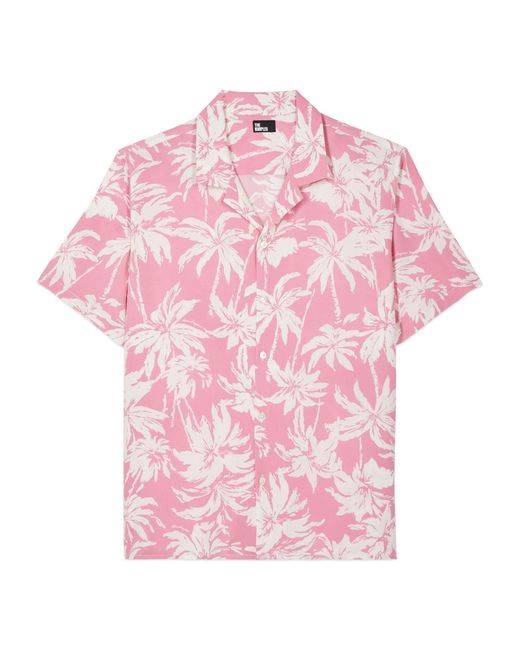 The Kooples Pink Palm Tree Print Shirt for men