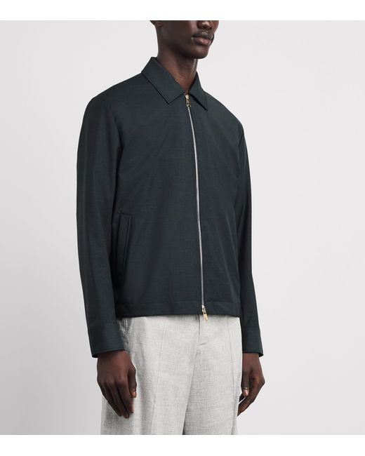 Paul Smith Black Wool Harrington Jacket for men