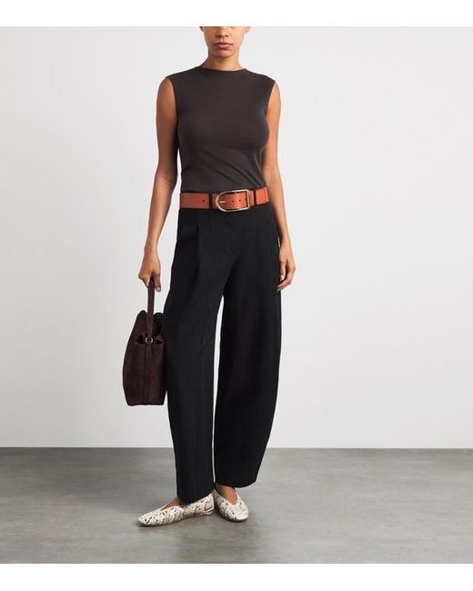 ME+EM Black Cashmere-Blend Sweater Vest