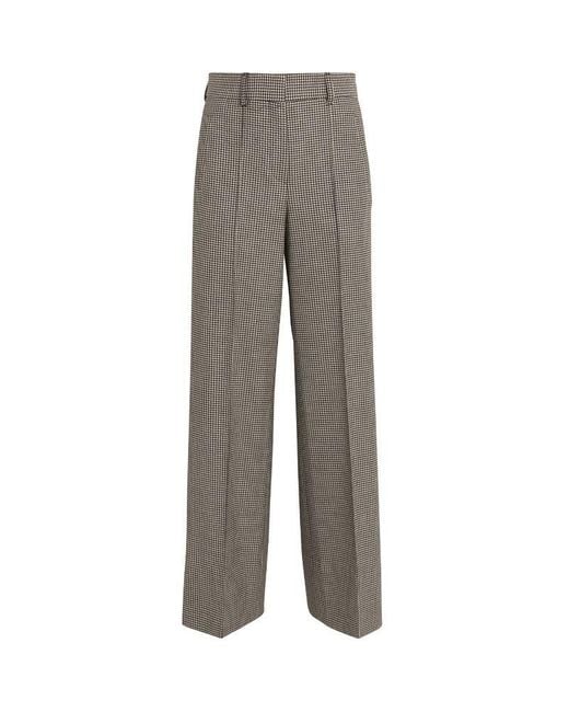 ME+EM Gray Houndstooth Side-Stripe Trousers