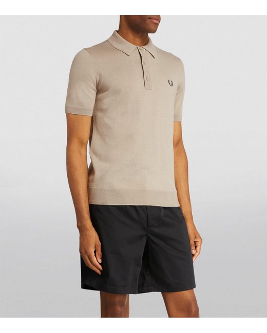 Fred Perry Natural Merino Wool-cotton Polo Shirt for men
