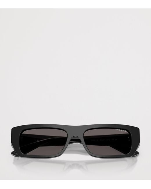 Vogue Gray Rectangular Sunglasses