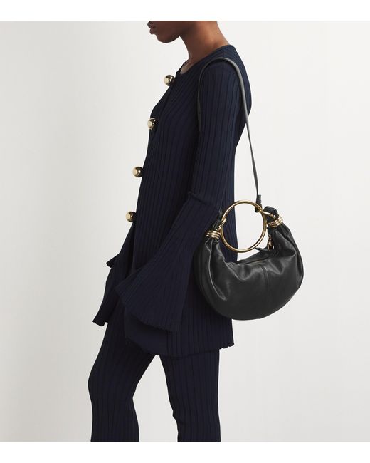 Chloé Black Small Leather Bracelet Top-Handle Bag
