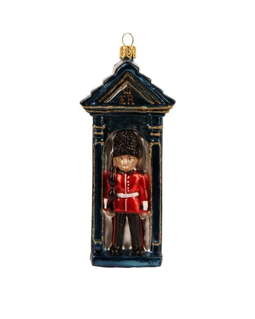 Harrods Red Glass King's Guard Tree Decoration