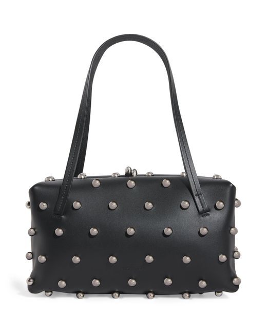 Jil Sander Black Small Leather Goji Pillow Shoulder Bag