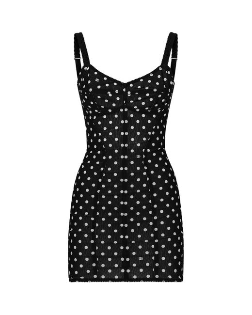 Dolce & Gabbana Black Polka Dot Mini Dress