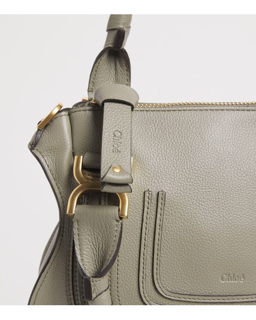 Chloé Gray Small Leather Marcie Top-Handle Bag