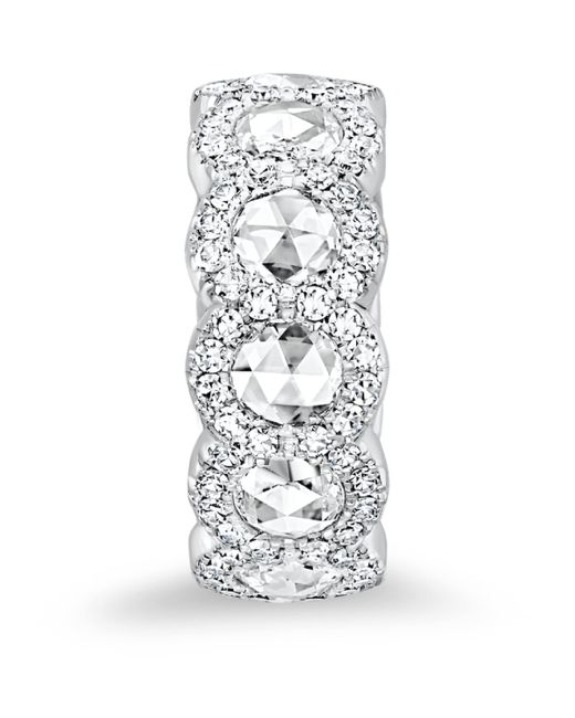 David Morris Metallic And Diamond Rose Cut Eternity Ring