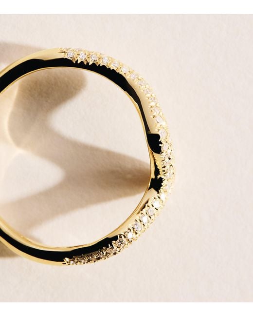 SHAY Natural And Diamond Wave Ring