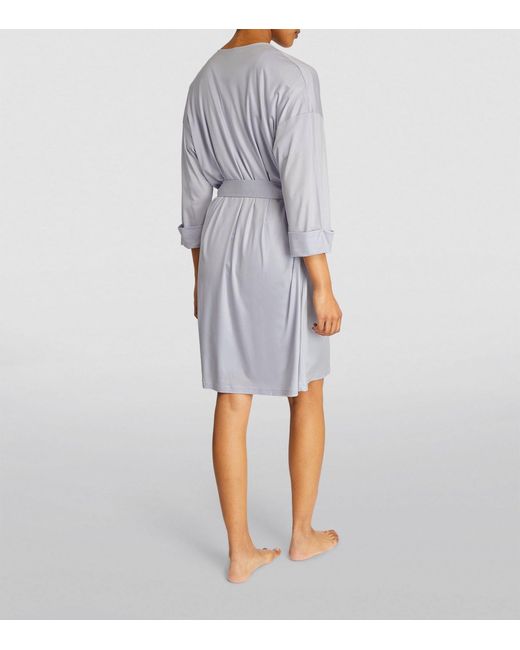 Zimmerli of Switzerland Gray Cotton Short Robe