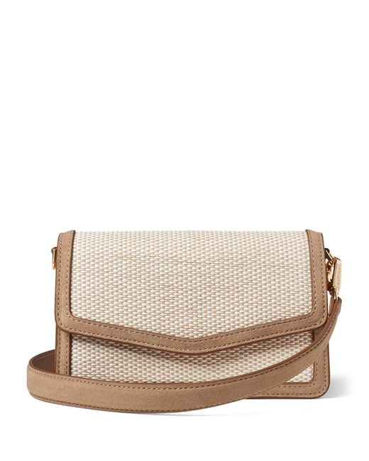 Aspinal Natural Raffia Eliza Clutch Bag