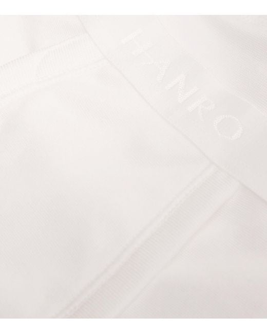 Hanro White Mercerised Cotton Trunks for men
