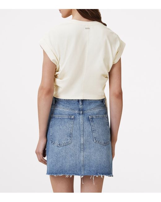 AllSaints White Satin Mira T-Shirt