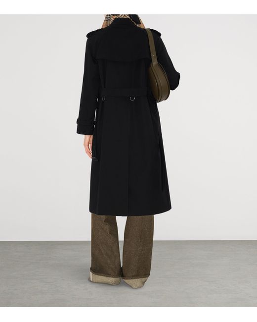 Burberry Black Double Breasted Belted Trench Coat