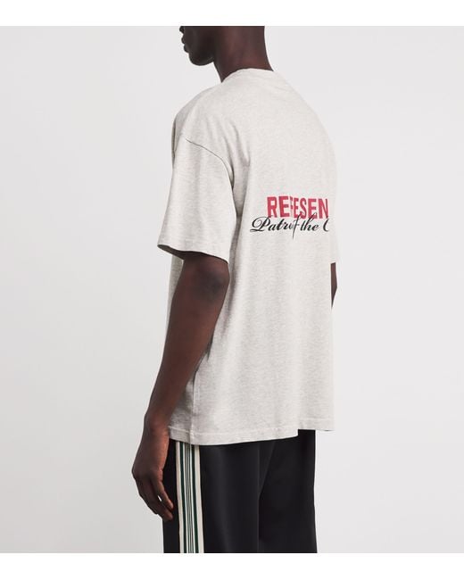 Represent White Cotton Patron Of The Club T-Shirt for men