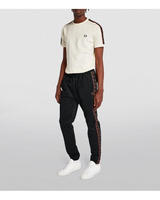 Fred Perry Black Tape Track Pants for men