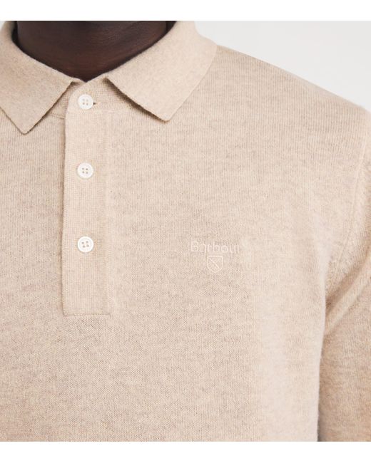 Barbour Natural Wool Hutherston Polo Shirt for men