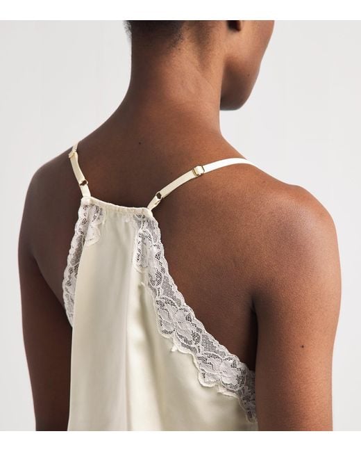 Sandro Natural Lace-Trim Ruffled Top