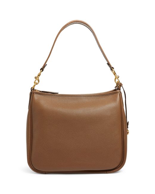 COACH Leather Cary Shoulder Bag in Grey (Brown) Lyst
