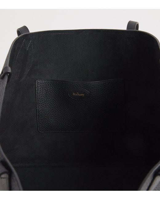 Mulberry Black Grained Leather Tree Tote Bag