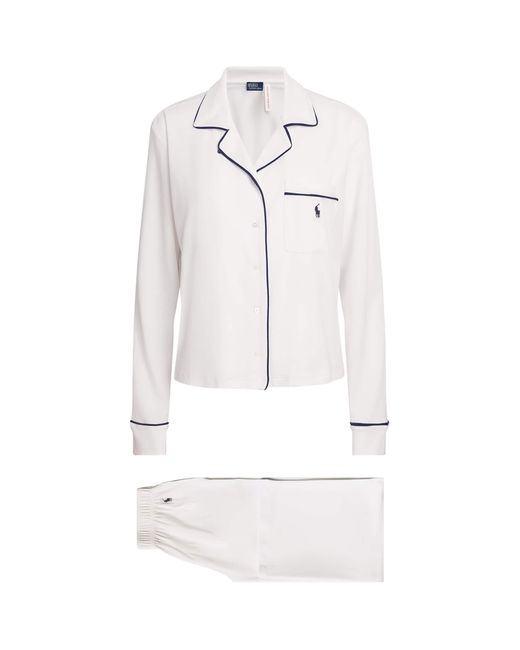Polo Ralph Lauren White Piping Pyjama Set