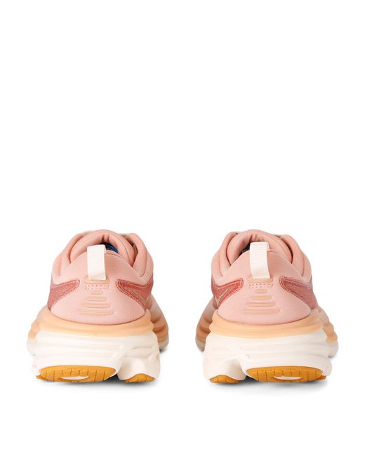 Hoka One One Pink Bondi 8 Running Sneakers