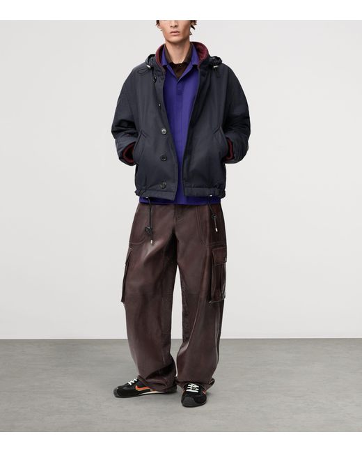 Loewe Purple Cotton Anagram Shirt for men