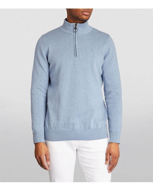 Barbour cotton hotsell half zip sweater